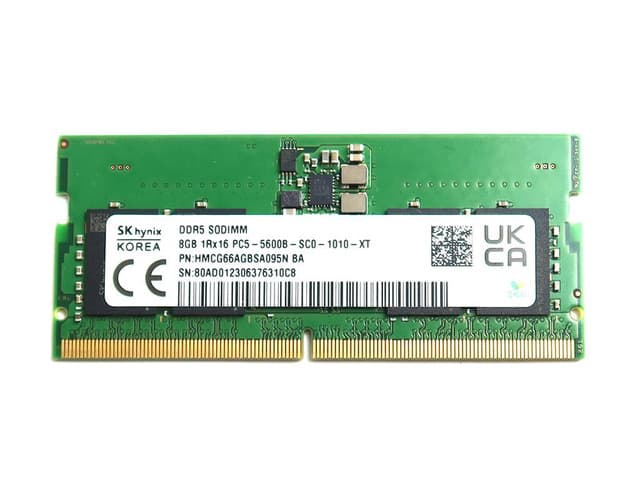 SK Hyn(Hynix) Original 8GB (1x8GB) DDR5 5600MHz PC5-44800 SODIMM Unbuffered Non-ECC 1Rx16 CL46 1.1v HMCG66AGBSA095N Notebook Laptop RAM Memory Module Upgrade Adamanta