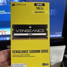 CORSAIR Vengeance SODIMM DDR5 RAM 16GB (1x16GB) 4800MHz CL40-40-40-77 1.1V Intel AMD Laptop Notebook Memory - Black (CMSX16GX5M1A4800C40)