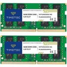 Timetec Premium 32GB KIT(2x16GB) DDR4 2400MHz PC4-19200 Non-ECC Unbuffered 1.2V CL17 2Rx8 Dual Rank 288 Pin UDIMM Desktop PC Computer Memory RAM Upgrade (32GB KIT(2x16GB))
