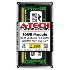 A-Tech 16GB RAM Replacement for CT16G4SFRA266 | DDR4 2666MHz PC4-21300 (PC4-2666V) CL19 SODIMM 1.2V Non-ECC SO-DIMM 260-Pin Laptop, Notebook Memory Module