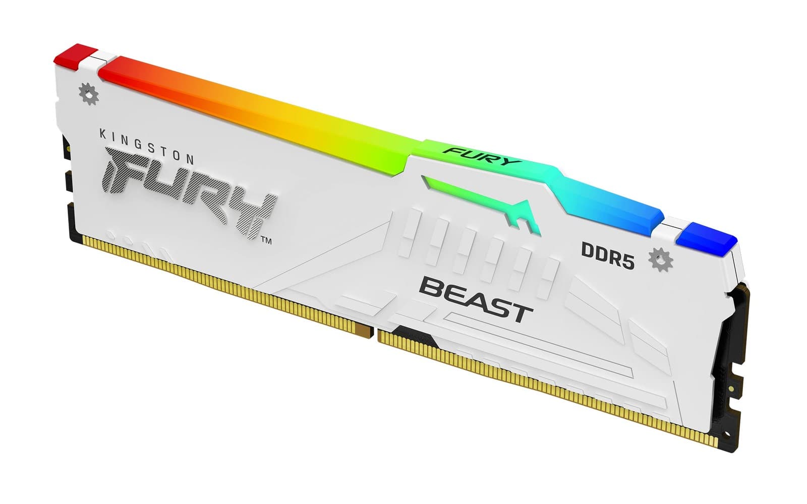 Kingston FURY Beast White 32GB 5600MT/s CL36 DDR5 EXPO DIMM | Overclocking | AMD EXPO | KF556C36BWE-32