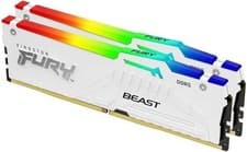 Kingston FURY Beast RGB 32GB (2x16GB) 6400MT/s DDR5 CL32 Desktop Memory | AMD EXPO | Kit of 2 | KF564C32BBEAK2-32