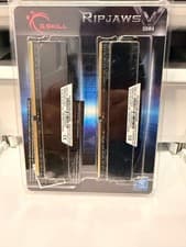 G.SKILL RipjawsV Series DDR4 RAM (XMP) 16GB (2x8GB) 3200MT/s CL16-18-18-38 1.35V Intel AMD Desktop Computer Memory U-DIMM - Black (F4-3200C16D-16GVKB)