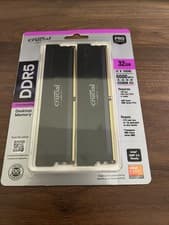 Crucial Pro 32GB DDR5 RAM Kit (2x16GB),CL36 6000MHz, Overclocking Desktop Gaming Memory, Intel XMP 3.0 & AMD Expo Compatible, Black - CP2K16G60C36U5B