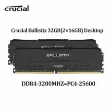 Crucial 32GB DDR4 RAM, 3200MHz (PC4-25600) CL22 Desktop Memory, UDIMM 288-Pin, Downclockable to 2933/2666MHz, Compatible with Intel and AMD Ryzen - CT16G4DFRA32A