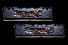 G.SKILL FlareX Series DDR4 RAM (XMP) 16GB (2x8GB) 3200MT/s CL14-14-14-34 1.35V Intel AMD Desktop Computer Memory U-DIMM - Black (F4-3200C14D-16GFX)