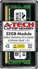 A-Tech 32GB RAM for Dell OptiPlex 5080 MFF | DDR4 3200MHz PC4-25600 Non-ECC SODIMM 2Rx8 Laptop & All-in-One Single Memory Upgrade Module (Replacement for SNPP6FH5C/32G, AB120716, P6FH5, 0P6FH5)
