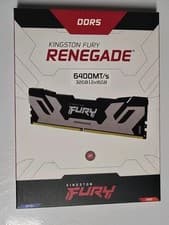 Kingston FURY Renegade White RGB 32GB (2x16GB) 6400MT/s CL32 DDR5 DIMM | Infrared Syncing | FURY CTRL Software | Overclocking | Intel XMP 3.0 | Kit of 2 | KF564C32RWAK2-32