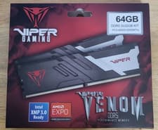 Patriot Memory Viper Venom DDR5 RAM 64GB (2X32GB) 6000MHz CL36 1.35v UDIMM Desktop Gaming Memory Kit Compatible with Intel XMP/AMD Expo - PVV564G600C36K