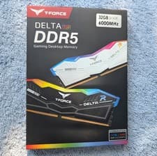 TEAMGROUP T-Force Delta RGB DDR5 Ram 32GB (2x16GB) 6000MHz PC5-48000 CL28 Intel XMP 3.0 AMD Expo Compatible Desktop Memory White FF4D532G6000HC28ADC01