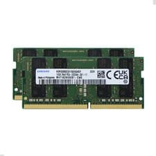 Samsung 32GB (2x16GB) DDR4 3200MHz PC4-25600 (PC4-3200AA) CL22 SODIMM 2Rx8 Dual Rank 1.2V 260-Pin Laptop, Notebook RAM Memory