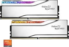 G.SKILL Trident Z5 Royal Neo Series DDR5 RAM (AMD EXPO) 32GB (2x16GB) 6400MT/s CL30-39-39-102 1.40V Desktop Computer Memory U-DIMM - Silver (F5-6400J3039G16GX2-TR5NS)