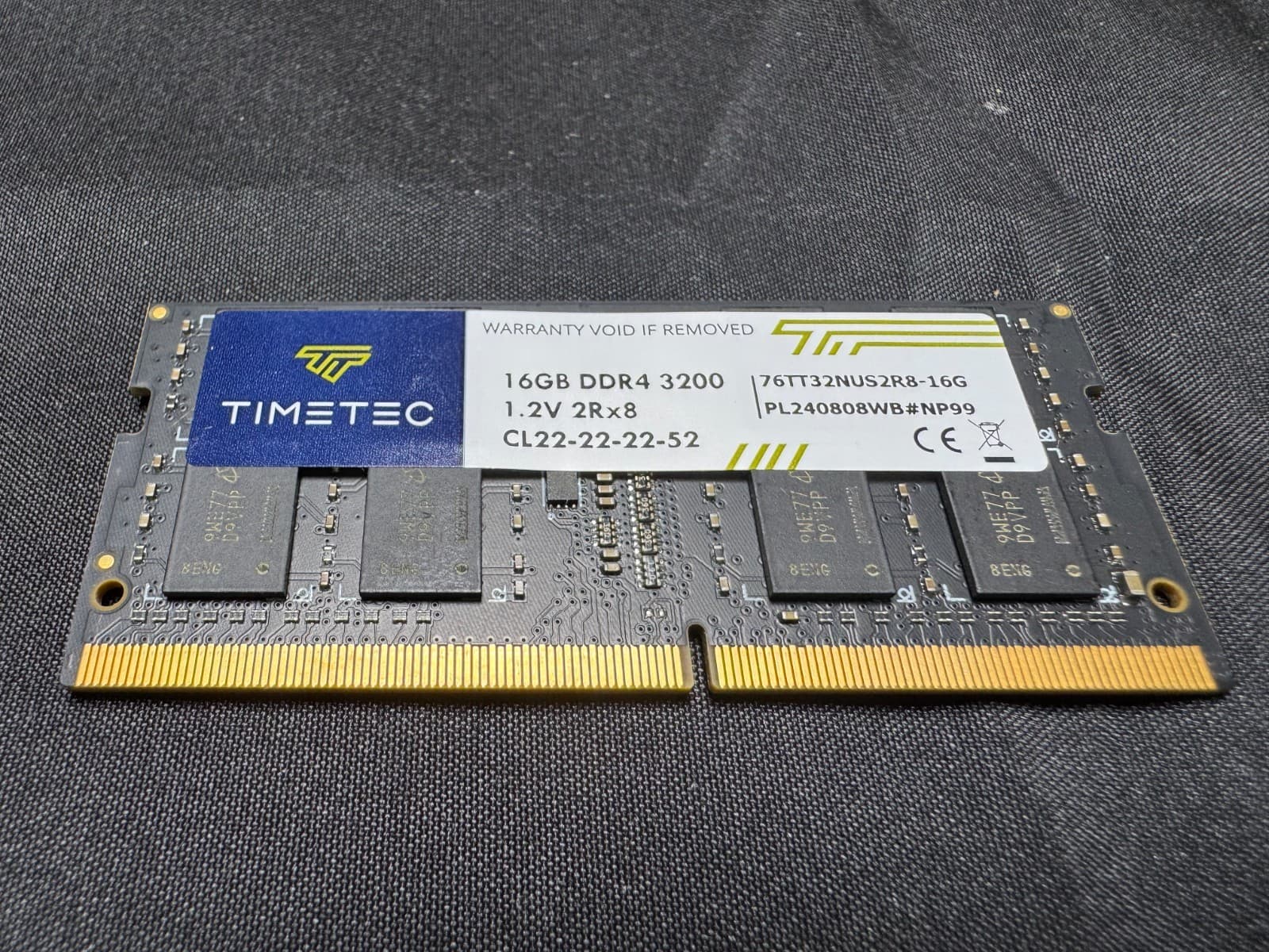 Timetec Pinnacle 16GB DDR4 3200MHz (or 2933MHz or 2666MHz) PC4-25600 Non-ECC Unbuffered 1.2V CL22 2Rx8 Dual Rank 260 Pin SODIMM Laptop Notebook PC Computer Memory RAM Module Upgrade