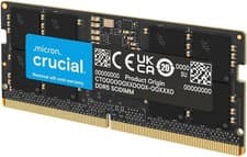 Crucial 64GB DDR5 RAM, 5600MHz (or 5200MHz or 4800MHz) Laptop Memory Kit, SODIMM 262-Pin, Compatible with 13th Gen Intel Core and AMD Ryzen 6000 - CT2K32G56C46S5