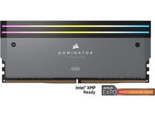 CORSAIR Dominator Titanium RGB DDR5 64GB (2x32GB) DDR5 6000MHz CL30 AMD Expo Intel XMP iCUE Compatible Computer Memory – Gray (CMP64GX5M2B6000Z30)