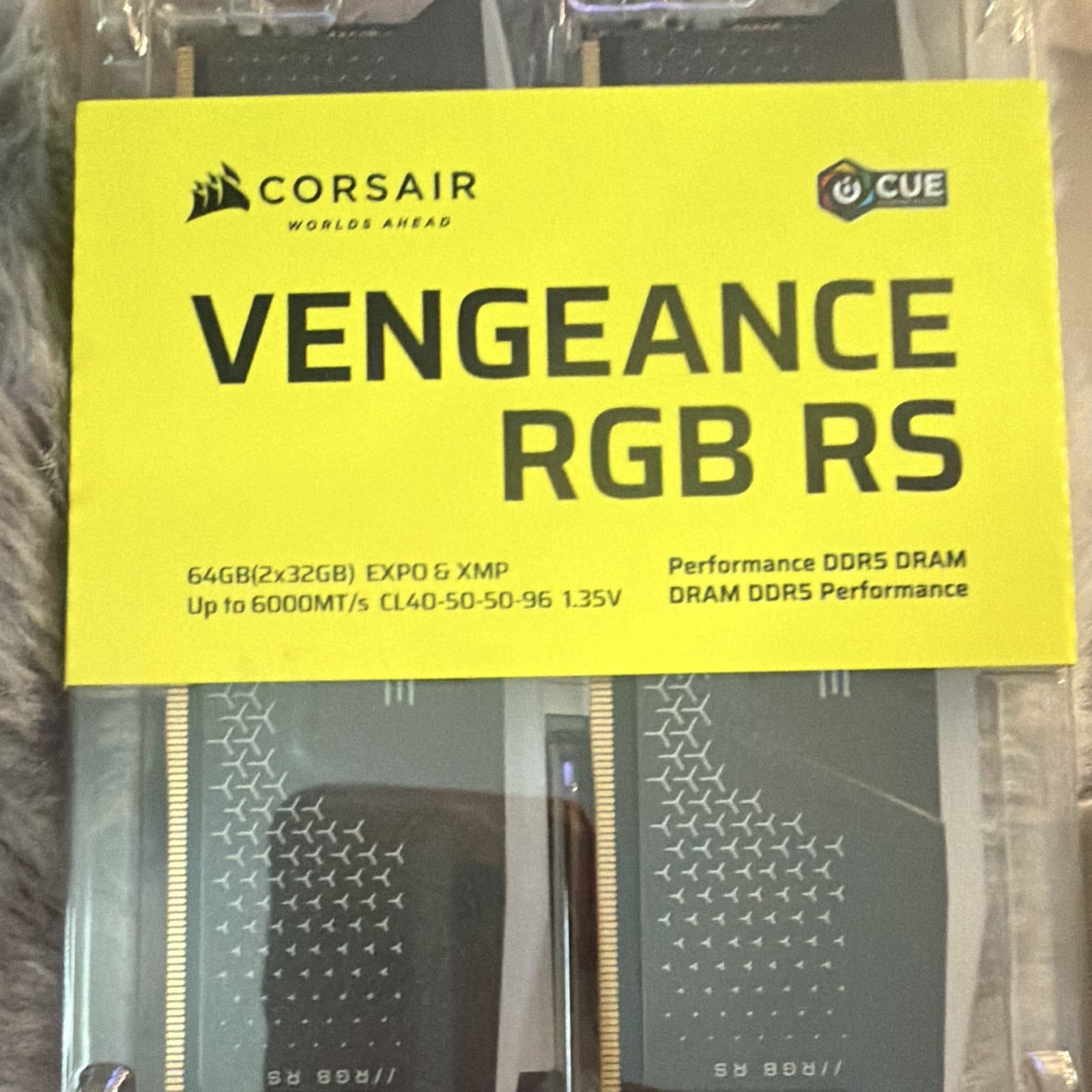 CORSAIR Vengeance RGB RS DDR5 RAM 64GB (2x32GB) 6000MHz CL40-50-50-96 1.35V AMD EXPO Intel XMP Computer Desktop Memory – Gray (CMG64GX5M2D6000Z40)