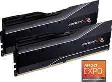 G.SKILL Trident Z5 Neo Series DDR5 RAM (AMD Expo) 64GB (2x32GB) 6000MT/s CL30-40-40-96 1.40V Desktop Computer Memory U-DIMM - Matte Black (F5-6000J3040G32GX2-TZ5N)