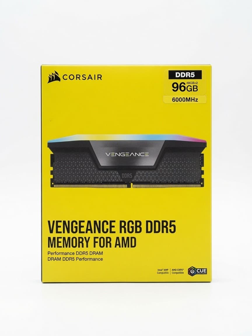 CORSAIR Vengeance RGB DDR5 RAM 96GB (2x48GB) 6000MHz CL36-44-44-96 1.4V AMD Expo Intel XMP 3.0 Desktop Computer Memory – Gray (CMH96GX5M2E6000Z36)