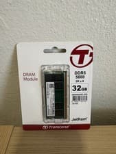 Transcend 32GB DDR5 5600MHz SO-DIMM Laptop RAM, Compatible w/HP Lenovo Dell ASUS Acer Computer Memory, On-die ECC Notebook Module Upgrade, 2Rx8, 1.1V PC5-44800 CL46, Unbuffered 262-Pin - JM5600ASE-32G