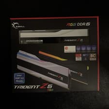 G.SKILL Trident Z5 RGB Series DDR5 RAM (Intel XMP 3.0) 64GB (2x32GB) 6400MT/s CL32-39-39-102 1.40V Desktop Computer Memory U-DIMM - Matte Black (F5-6400J3239G32GX2-TZ5RK)