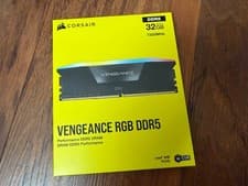 CORSAIR VENGEANCE RGB DDR5 RAM 32GB (2x16GB) 7200MHz CL34 Intel XMP iCUE Compatible Computer Memory - Black (CMH32GX5M2X7200C34)