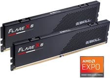 G.SKILL Flare X5 Series DDR5 RAM (AMD EXPO & Intel XMP 3.0) 128GB (2x64GB) 6000MT/s CL34-44-44-96 1.35V Desktop Computer Memory U-DIMM - Matte Black (F5-6000J3444F64GX2-FX5)