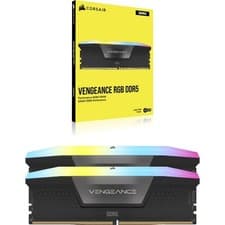 CORSAIR Vengence RGB DDR5 RAM 32GB (2x16GB) 6000MHz CL36-44-44-96 1.35V Intel XMP 3.0 Computer Memory – Black (CMH32GX5M2E6000C36)