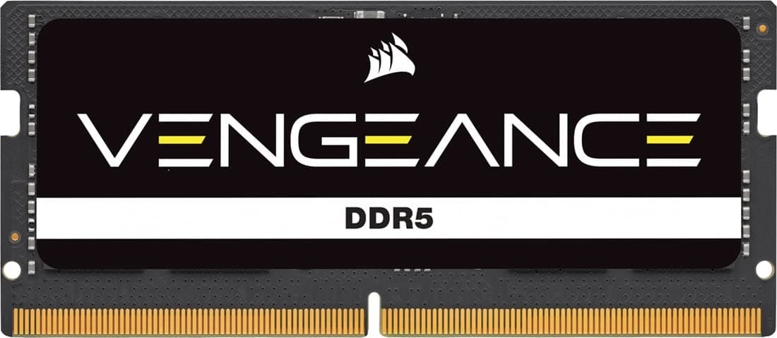 CORSAIR Vengeance SODIMM DDR5 RAM 32GB (1x32GB) 5600MHz CL48 Intel XMP iCUE Compatible Computer Memory - Black (CMSX32GX5M1A5600C48)