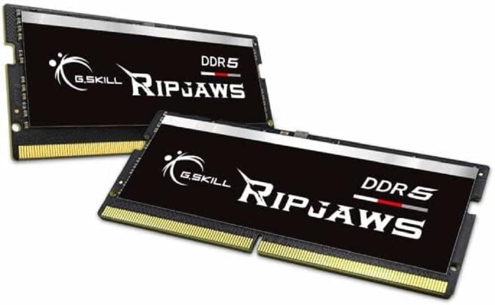 G.SKILL Ripjaws DDR5 SO-DIMM Series DDR5 RAM 32GB (2x16GB) 5600MT/s CL40-40-40-89 1.10V Unbuffered Non-ECC Notebook/Laptop Memory SO-DIMM (F5-5600S4040A16GX2-RS)