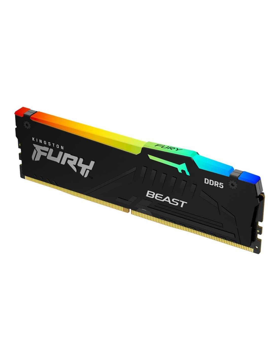 Kingston FURY Beast 32GB 6000MT/s DDR5 CL36 RGB Desktop Memory Single Module | Infrared Syncing | AMD EXPO | KF560C36BBEA-32