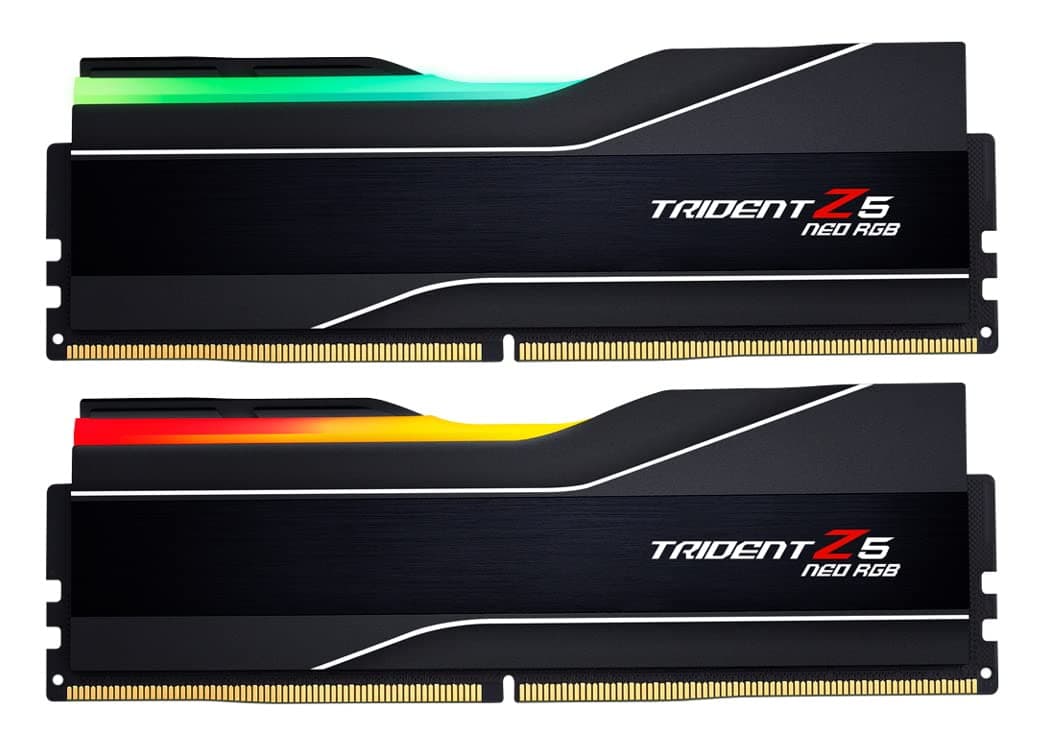G.SKILL Trident Z5 Neo RGB Series DDR5 RAM (AMD Expo & Intel XMP 3.0) 32GB (2x16GB) 6000MT/s CL30-38-38-96 1.35V Desktop Computer Memory U-DIMM - Matte Black (F5-6000J3038F16GX2-TZ5NR)