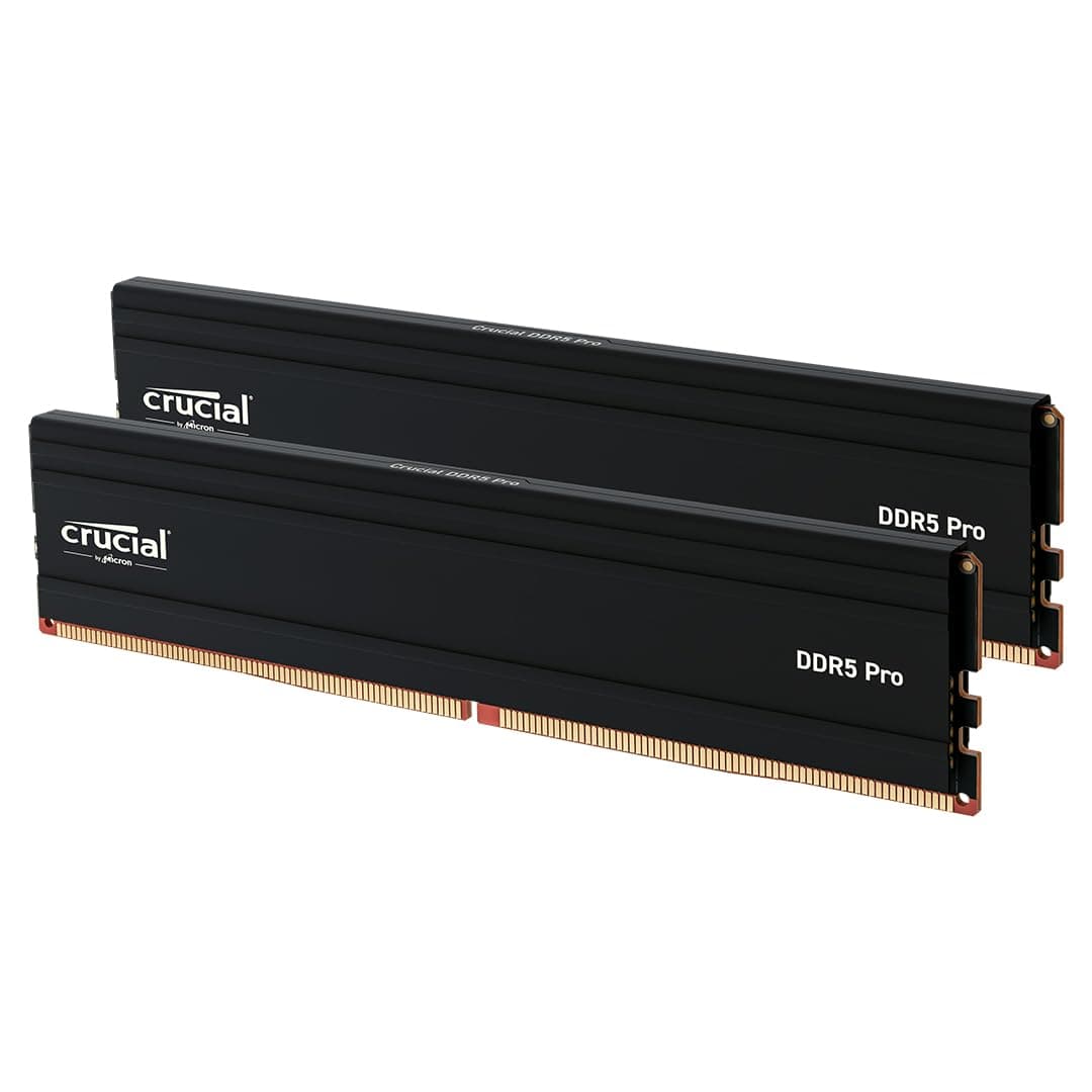 Crucial Pro 64GB DDR5 RAM Kit (2x32GB), 5600MHz (or 5200MHz or 4800MHz) Desktop Memory UDIMM 288-pin, Compatible with 13th Gen Intel Core and AMD Ryzen 7000 - CP2K32G56C46U5