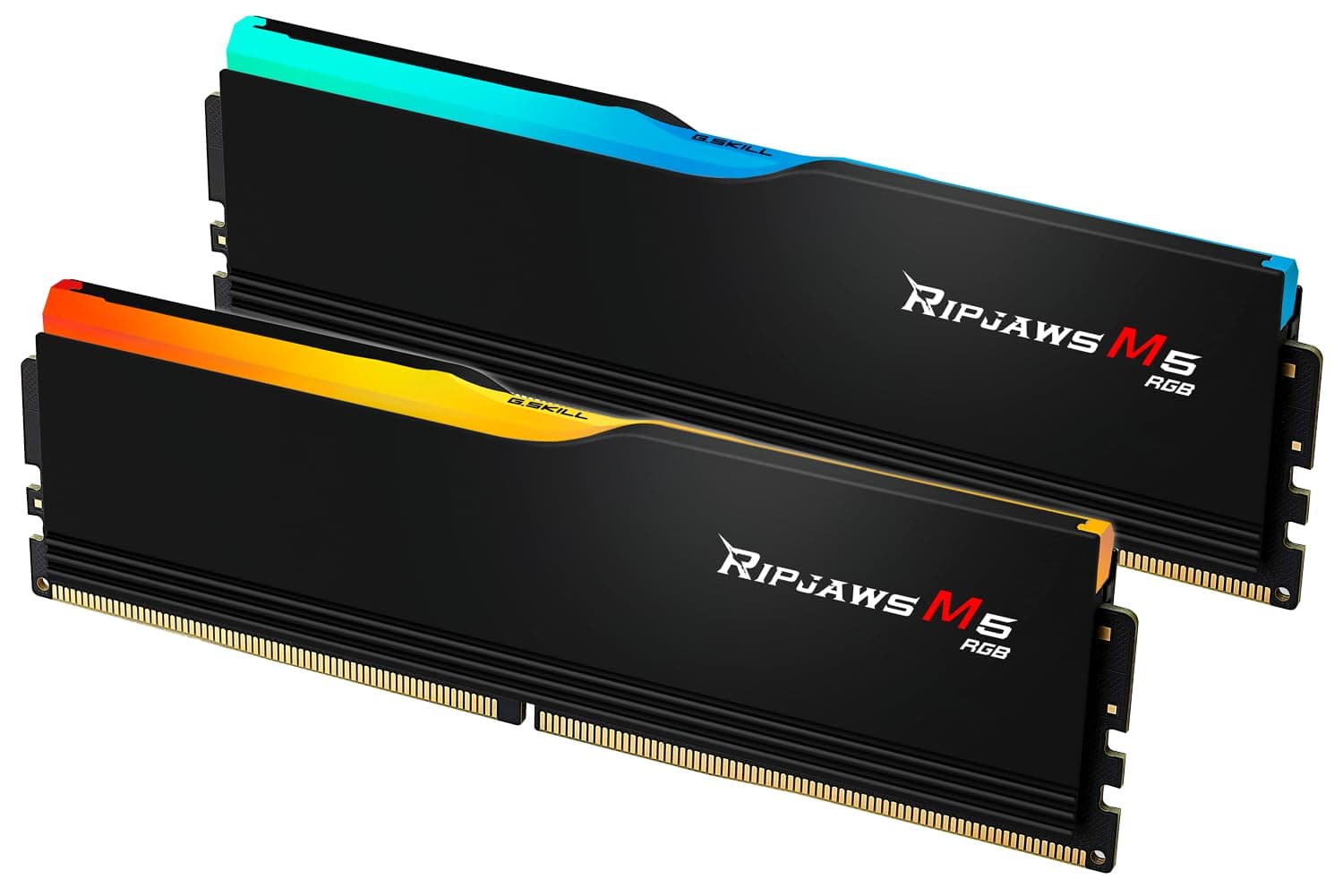G.SKILL Ripjaws M5 RGB Series DDR5 RAM (Intel XMP 3.0) 64GB (2x32GB) 6000MT/s CL32-38-38-96 1.40V Desktop Computer Memory U-DIMM - Matte Black (F5-6000J3238G32GX2-RM5RK)