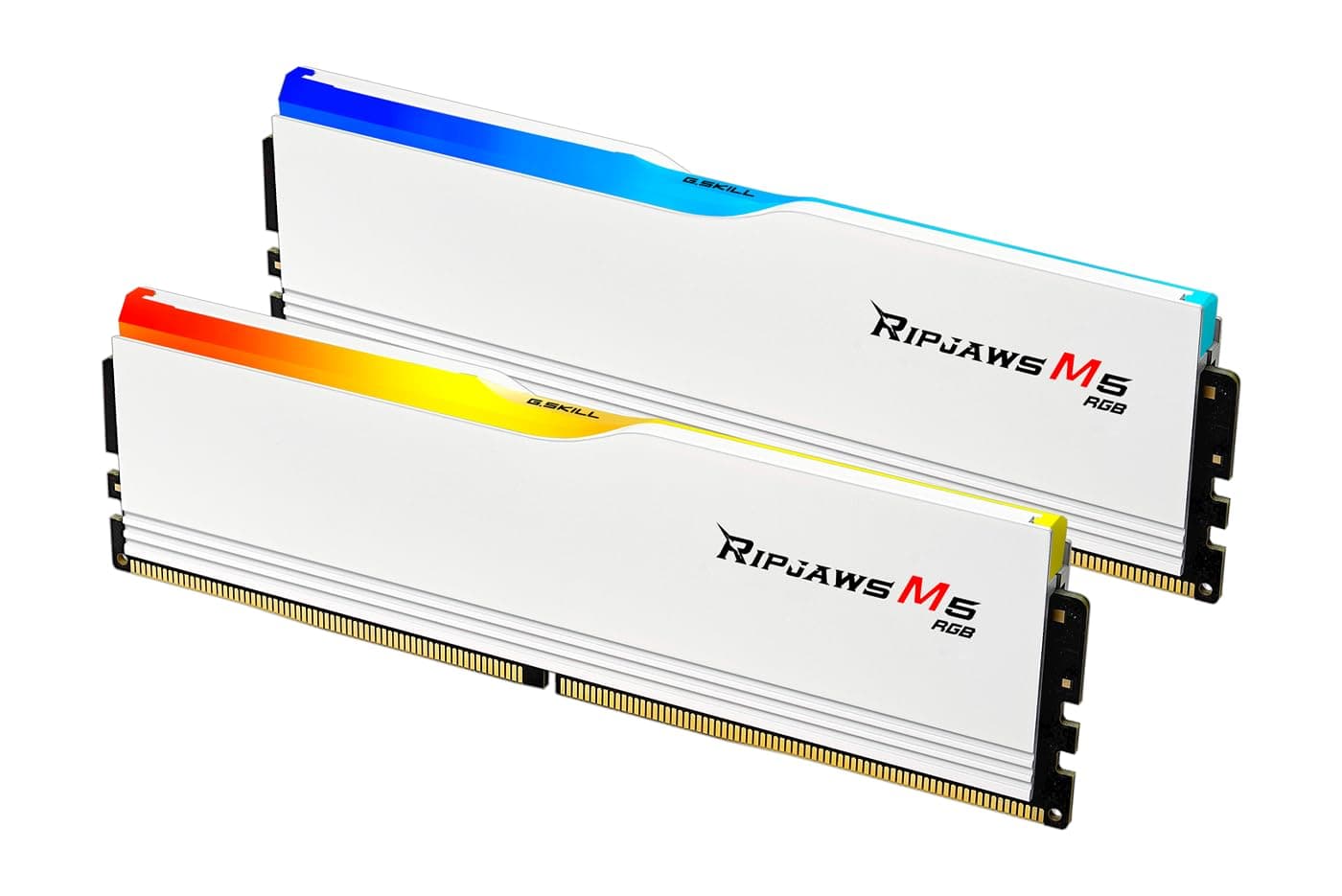 G.SKILL Ripjaws M5 RGB Series DDR5 RAM (Intel XMP 3.0) 64GB (2x32GB) 6000MT/s CL30-40-40-96 1.40V Desktop Computer Memory U-DIMM - Matte White (F5-6000J3040G32GX2-RM5RW)