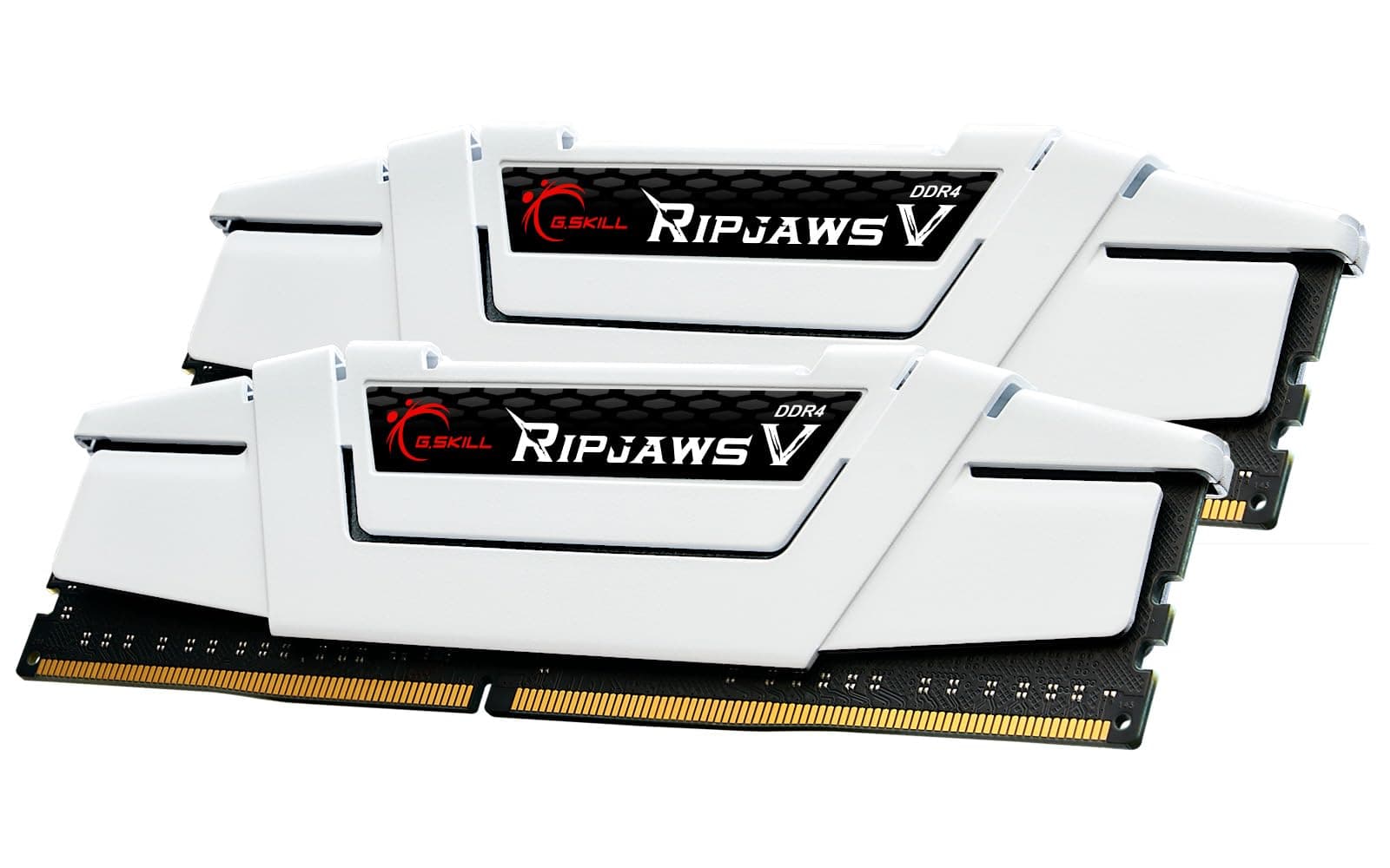 G.SKILL RipjawsV Series DDR4 RAM (XMP) 32GB (2x16GB) 3600MT/s CL18-22-22-42 1.35V Intel AMD Desktop Computer Memory U-DIMM - White (F4-3600C18D-32GVW)