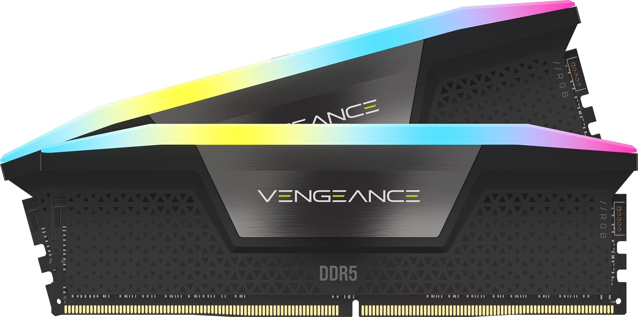 CORSAIR Vengeance RGB DDR5 RAM 16GB (2x8GB) 5200MHz CL40 Intel XMP iCUE Compatible Computer Memory - Black (CMH16GX5M2B5200C40)
