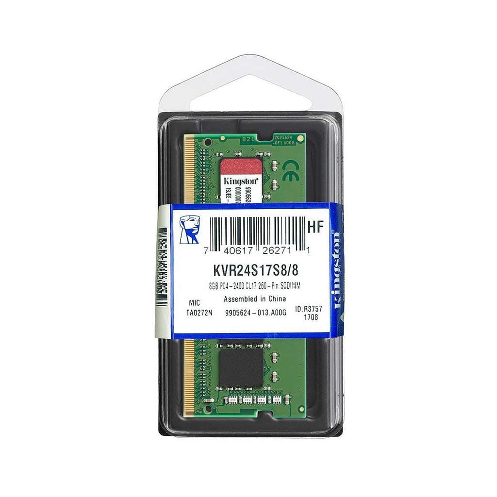 Kingston Technology (KVR24S17S8/8) ValueRAM 8GB 2400Mhz DDR4 Non-ECC CL17 SODIMM 1Rx8