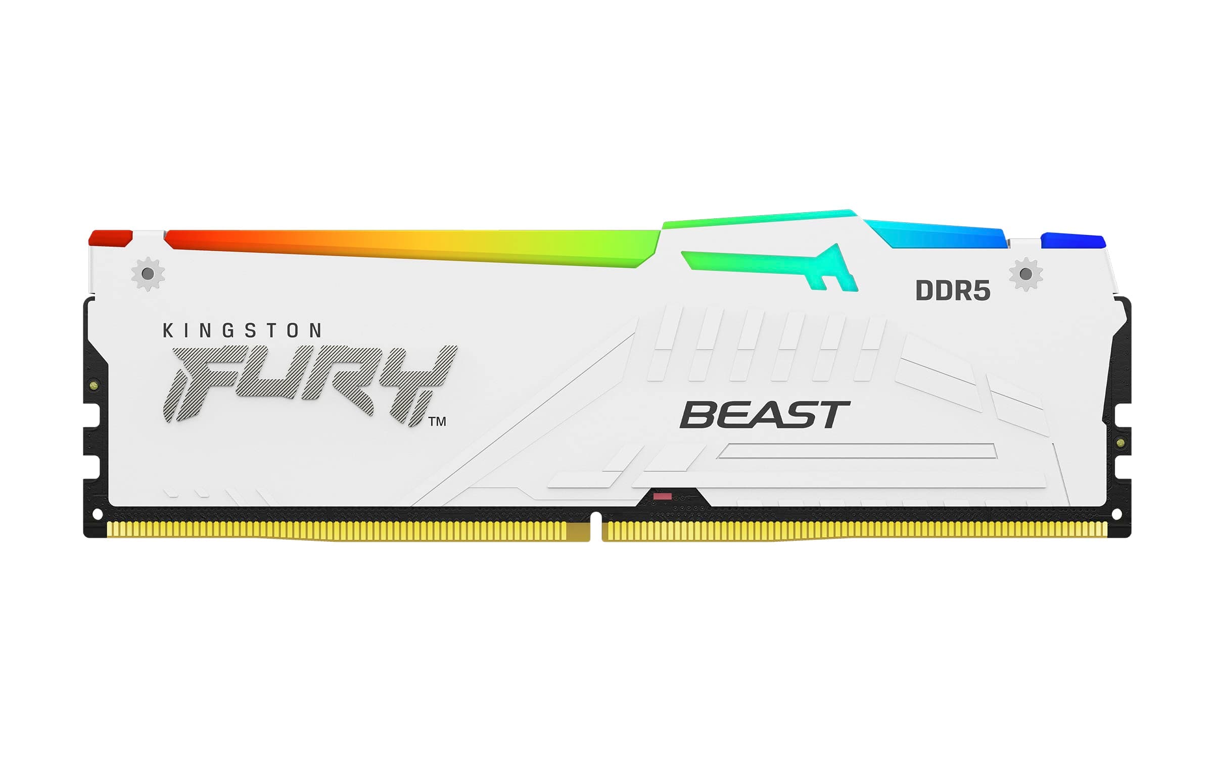 Kingston Fury Beast White RGB 32GB (2x16GB) 6000MT/s DDR5 CL30 DIMM Desktop Gaming Memory Kit of 2 AMD Expo/Intel XMP - KF560C30BWEAK2-32