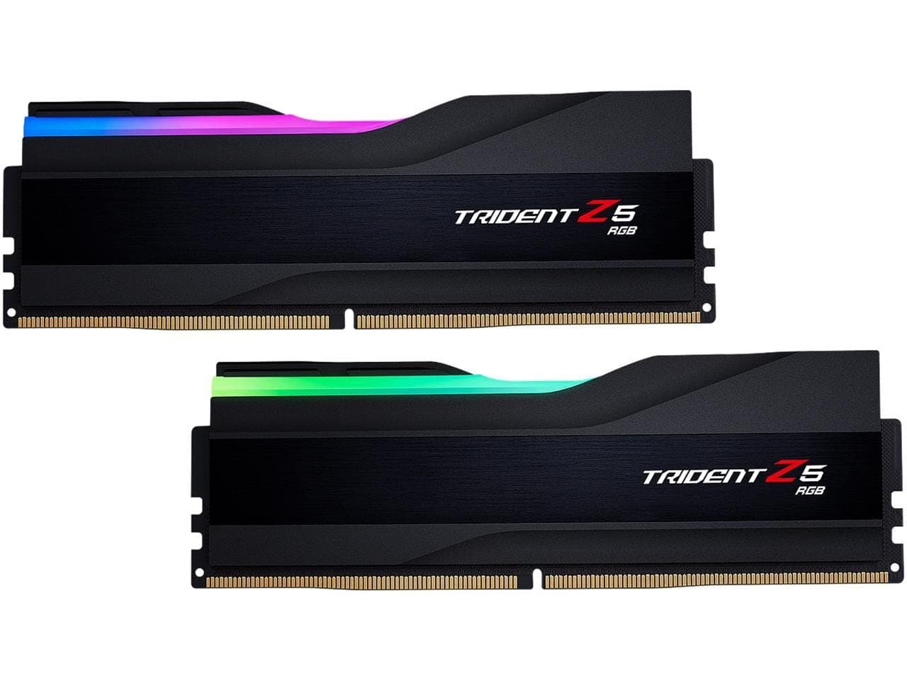 G.SKILL Trident Z5 RGB Series DDR5 RAM (Intel XMP 3.0 & AMD Expo) 64GB (2x32GB) 6000MT/s CL36-36-36-96 1.35V Desktop Computer Memory U-DIMM - Matte Black (F5-6000J3636F32GX2-TZ5RK)
