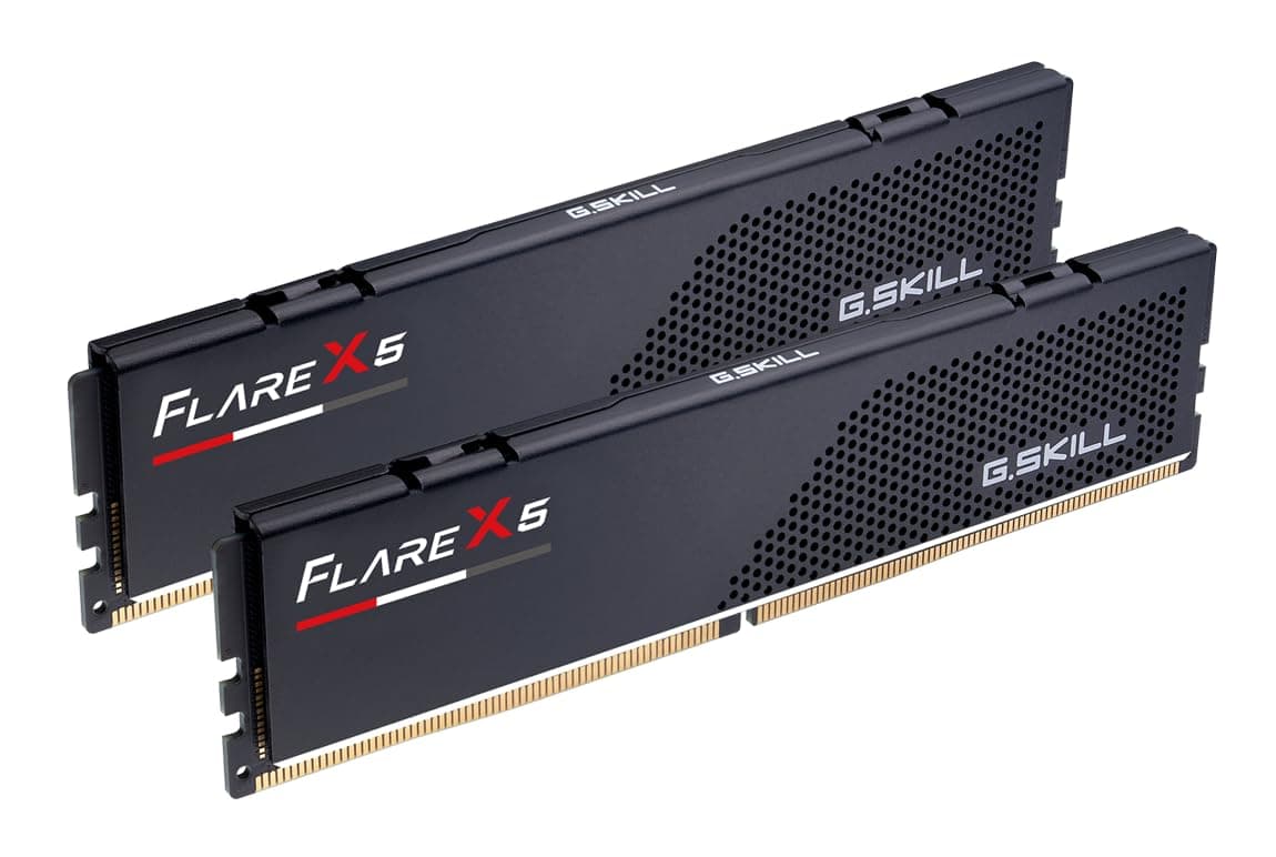 G.SKILL Flare X5 Series DDR5 RAM (AMD Expo) 32GB (2x16GB) 6000MT/s CL30-36-36-96 1.35V Desktop Computer Memory U-DIMM - Matte Black (F5-6000J3036F16GX2-FX5)