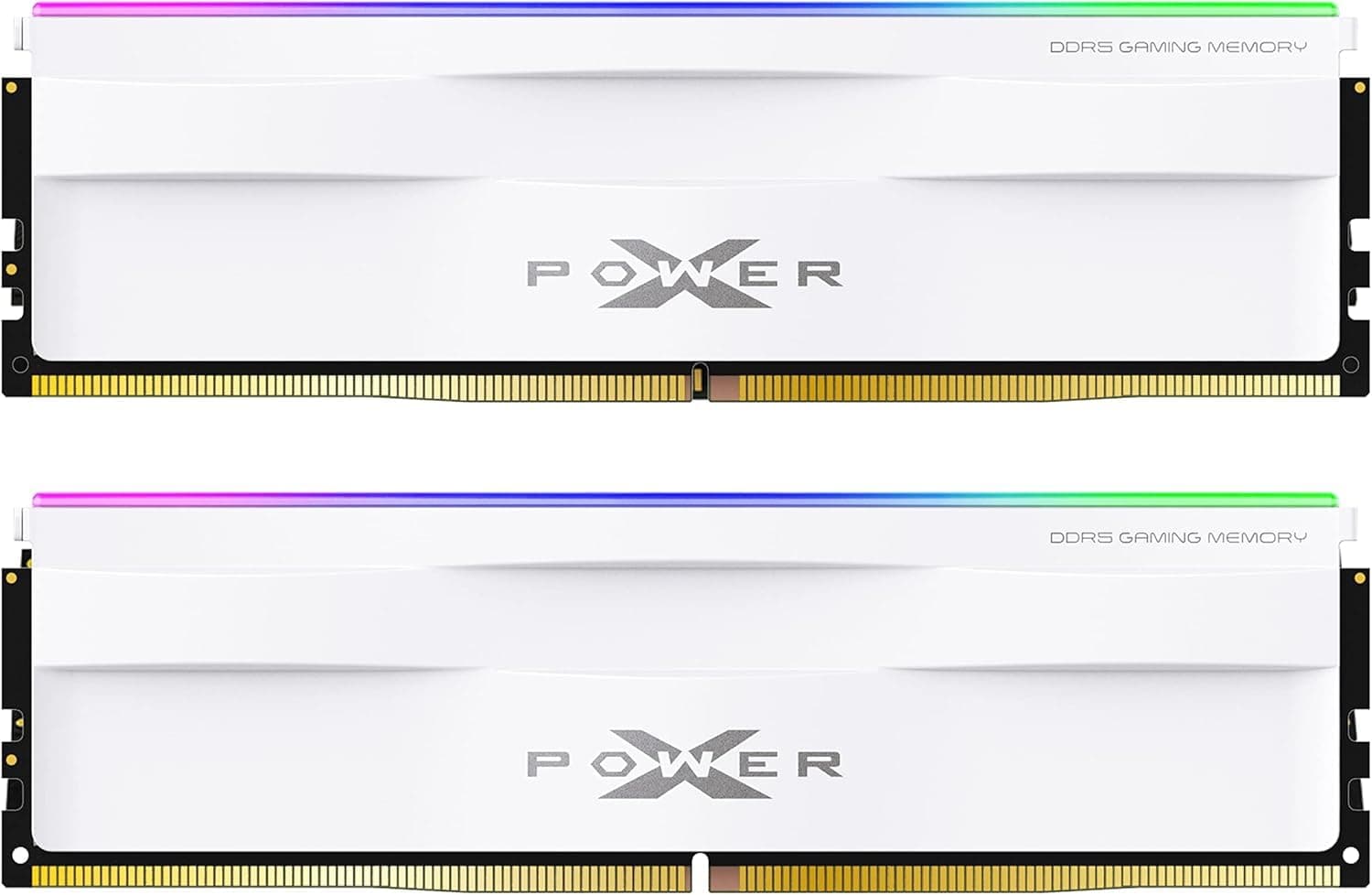 Silicon Power DDR5 64GB (2x32GB) Zenith RGB 6000MHz (PC5-48000) 288-pin CL30 1.35V UDIMM Desktop Memory Module RAM SU064GXLWU60AFDHEC White
