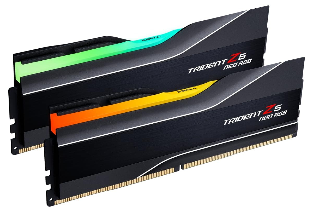 G.SKILL Trident Z5 Neo RGB Series DDR5 RAM (AMD EXPO) 96GB (2x48GB) 6000MT/s CL28-36-36-96 1.35V Desktop Computer Memory U-DIMM - Matte Black (F5-6000J2836F48GX2-TZ5NR)