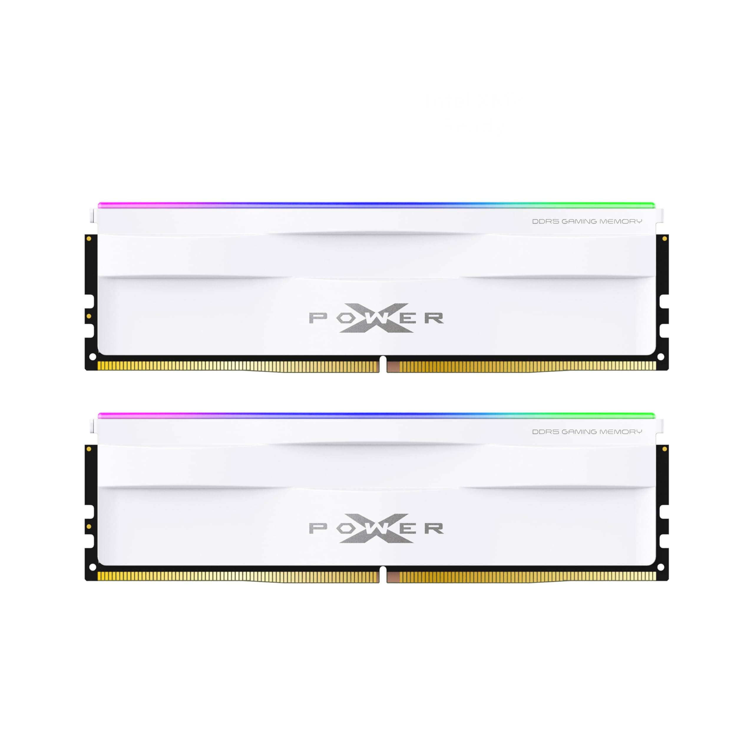 Silicon Power DDR5 64GB (2x32GB) Zenith RGB 6000MHz (PC5-48000) 288-pin CL30 1.35V UDIMM Desktop Memory Module RAM SU064GXLWU60AFDHEC White