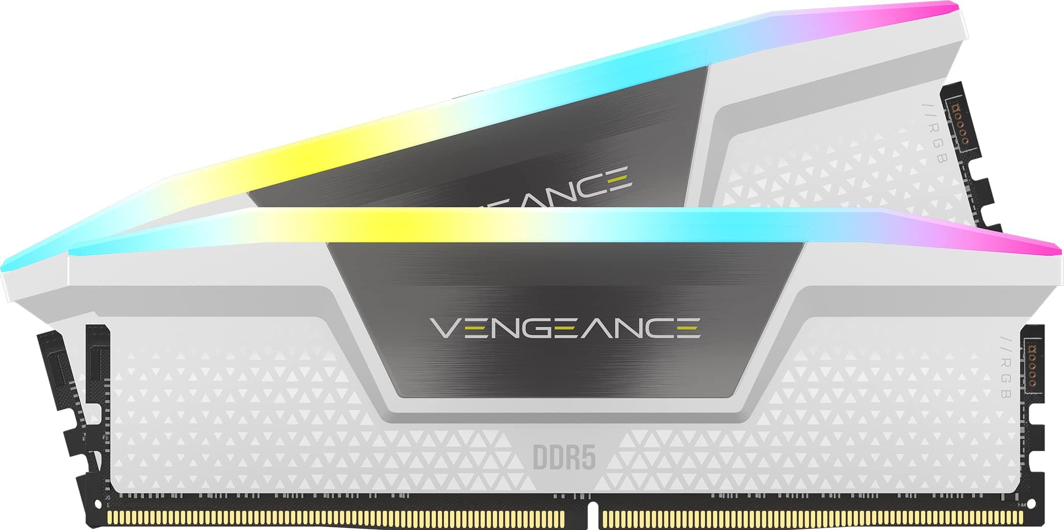 CORSAIR VENGEANCE RGB DDR5 RAM 32GB (2x16GB) 6000MHz CL36-44-44-96 1.35V Intel XMP 3.0 Desktop Computer Memory - White (CMH32GX5M2E6000C36W)