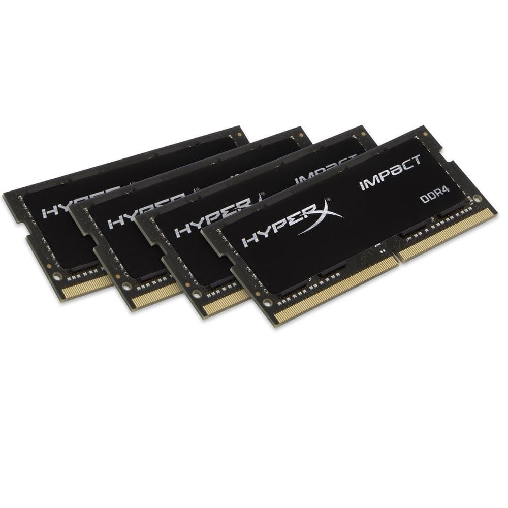 HyperX Kingston Technology Impact 32GB Kit (4x8GB) 2400MHz DDR4 CL15 260-pin SODIMM for Laptop HX424S15IBK4/32