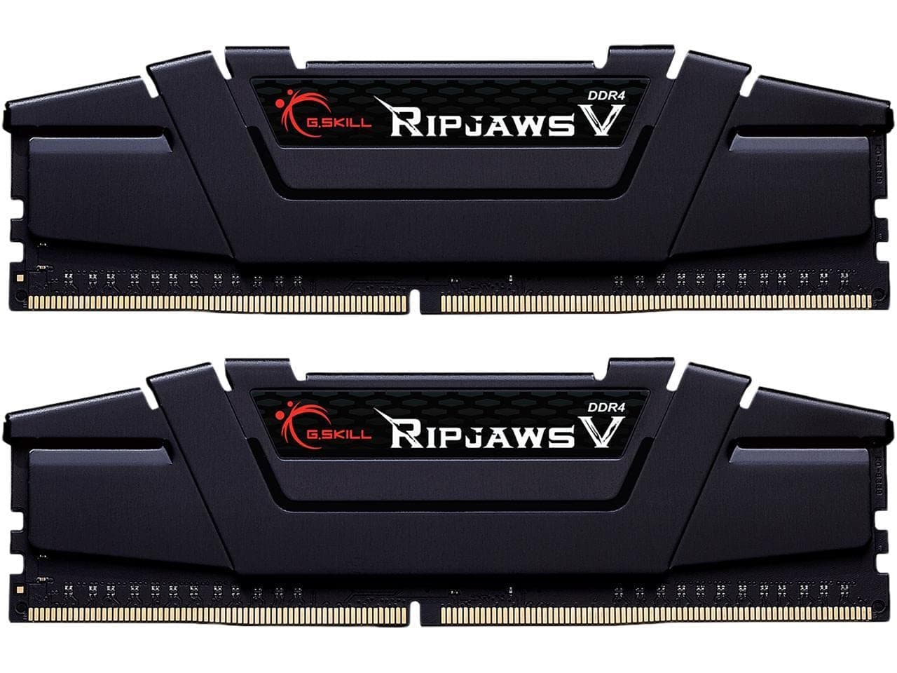 G.SKILL RipjawsV Series DDR4 RAM (XMP) 64GB (2x32GB) 3200MT/s CL16-18-18-38 1.35V Intel AMD Desktop Computer Memory U-DIMM - Black (F4-3200C16D-64GVK)