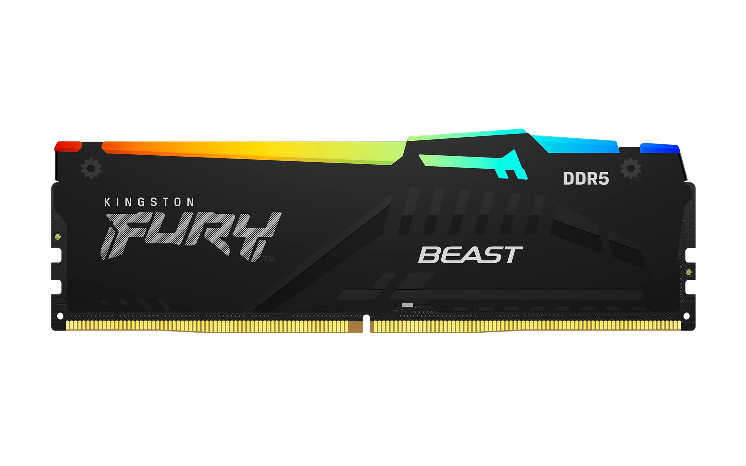 Kingston FURY Beast RGB 8GB 5200MT/s DDR5 CL40 DIMM Desktop Memory Single Module | Intel XMP 3.0 | Infrared Sync Technology | Overclocking Stability | KF552C40BBA-8