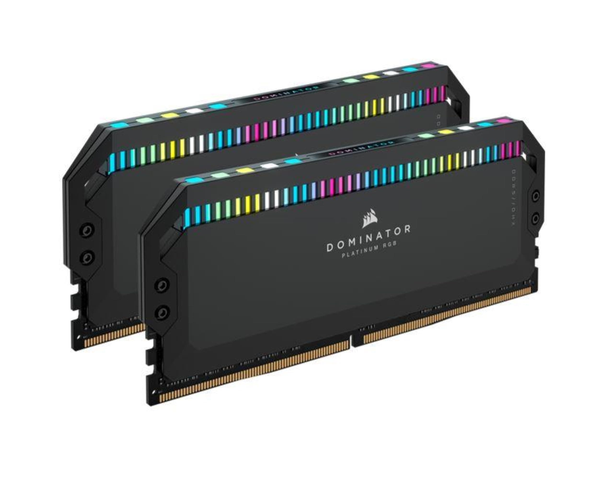 CORSAIR DOMINATOR PLATINUM RGB DDR5 RAM 32GB (2x16GB) 5200MHz CL40 Intel XMP iCUE Compatible Computer Memory - Black (CMT32GX5M2B5200C40)