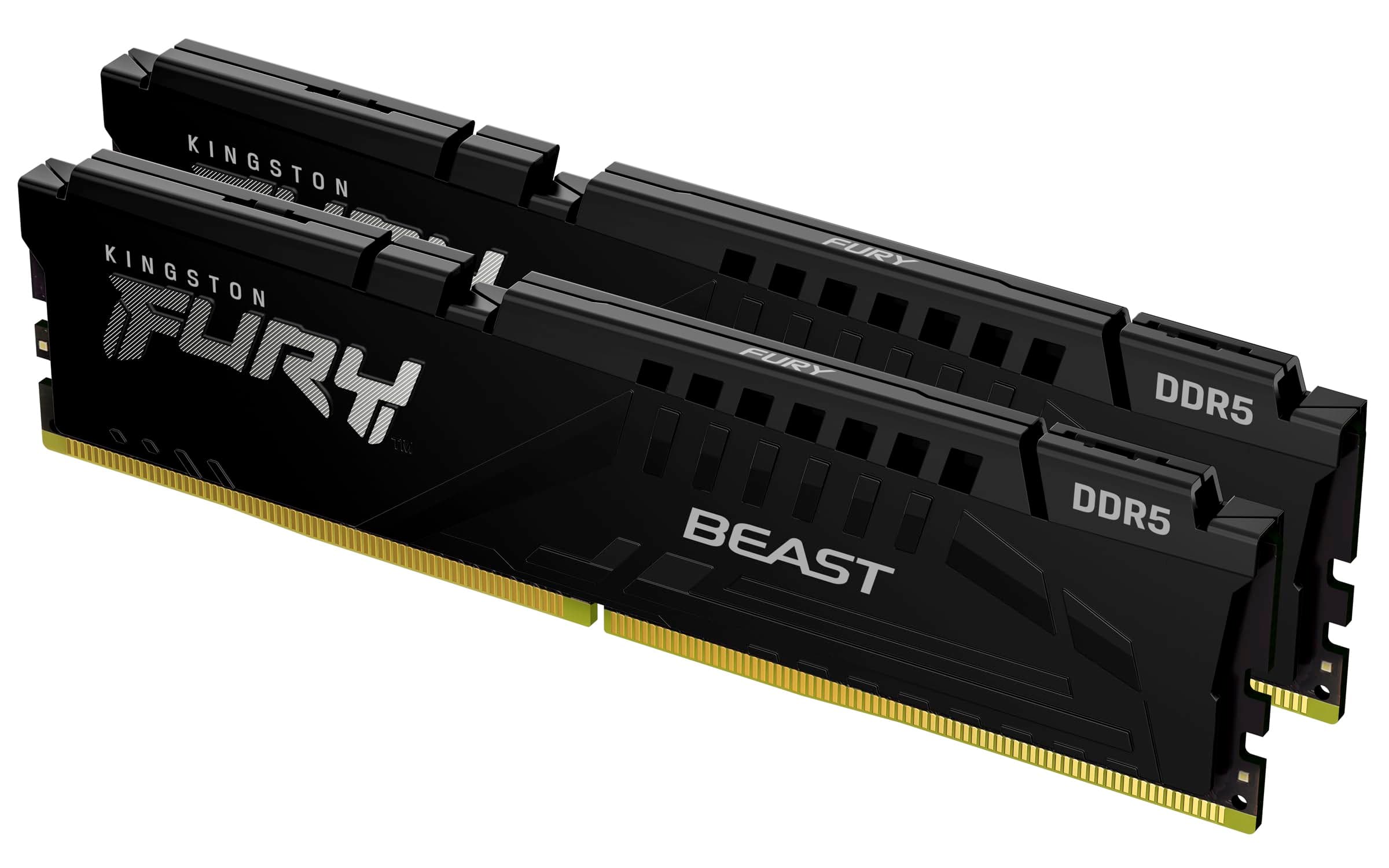 Kingston FURY Beast 64GB (2x32GB) 6000MT/s DDR5 CL36 Desktop Memory | AMD EXPO | Kit of 2 | KF560C36BBEK2-64