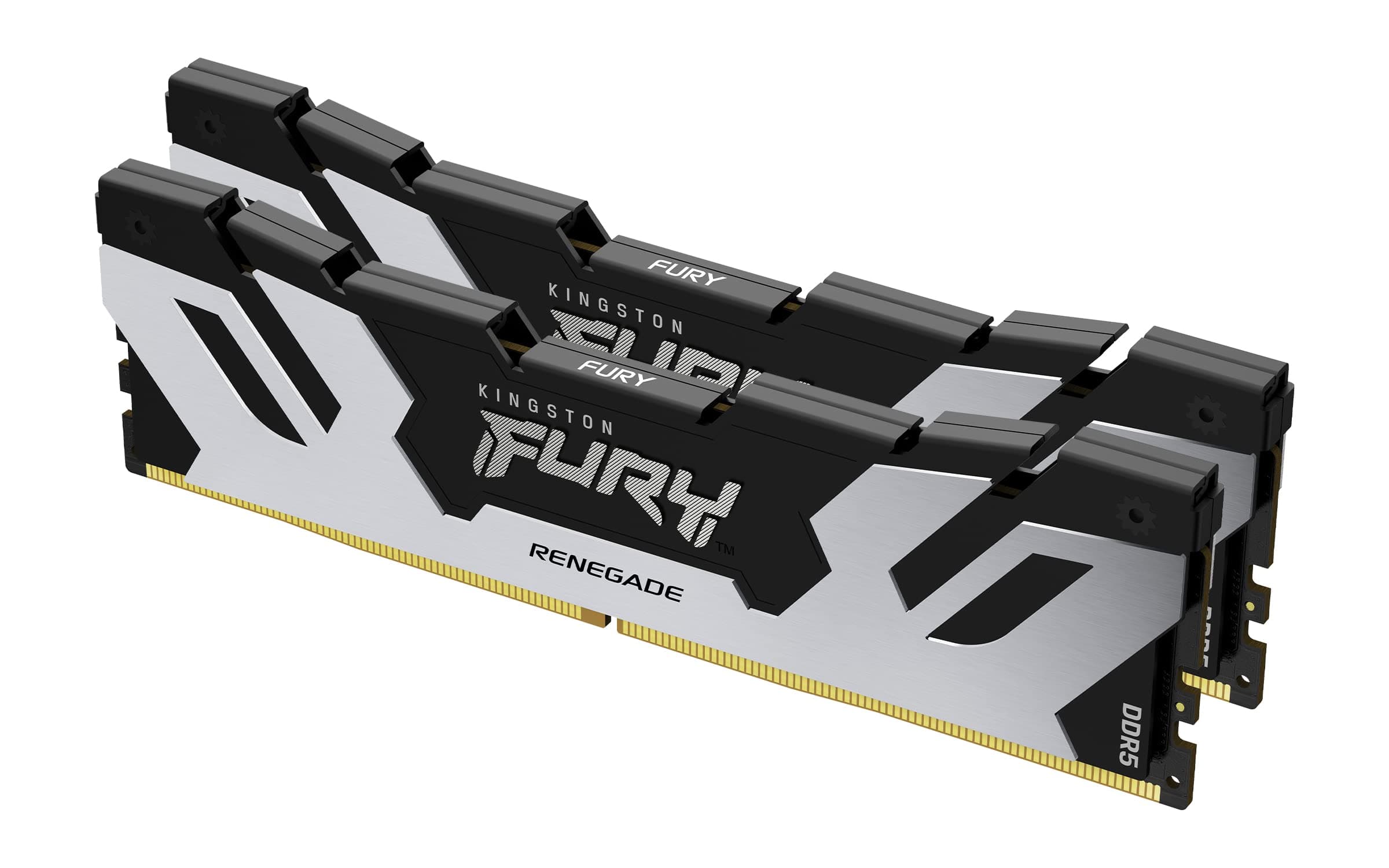 Kingston FURY Renegade DDR5 Zilber/White XMP 32GB (2x16GB) 8000MT/s CL38 DIMM Gaming Desktop Memory Set of 2 - KF580C38RWK2-32
